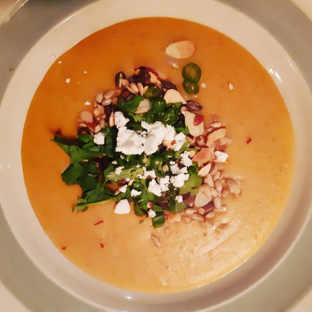 Carrot and red lentil soup